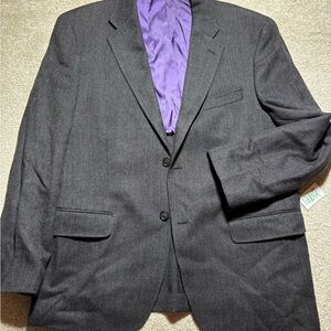 Talia men’s grey unstructured suit jacket sz 42s